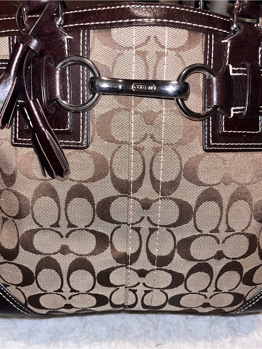 Vintage Coach Hamptons Signature Carryall Satchel 10247 Y2K